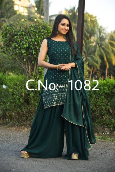 CNO 1082 By Sagar Impex Designer Partywear Readymade Palazzo Suit Collection